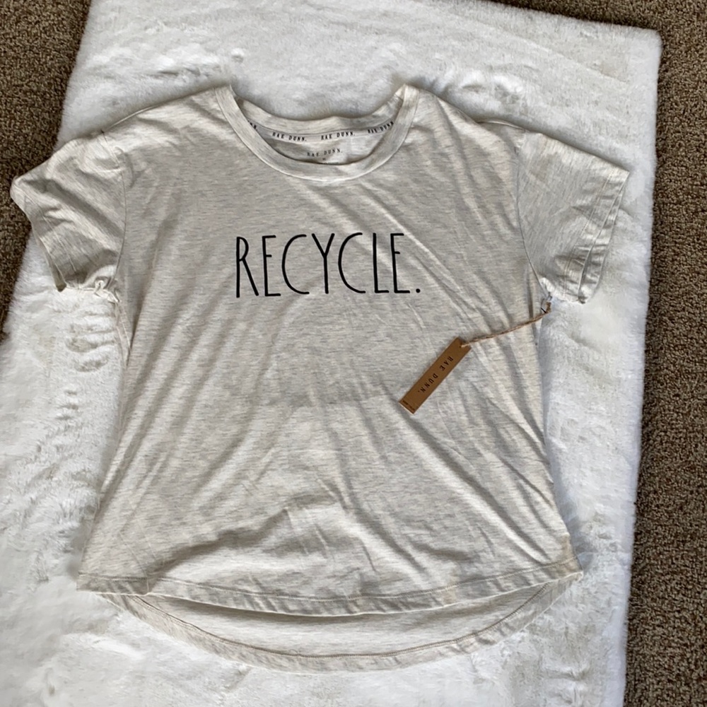 NWT Rae Dunn XL Recycle T-shirt